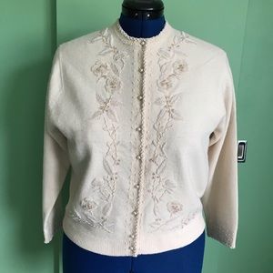 Vintage hand beaded cardigan